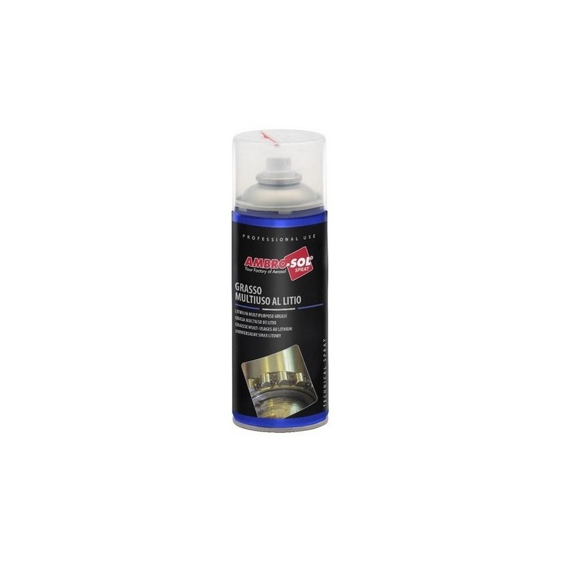 Buy Grasso spray multiuso al litio Ambro-Sol 400 ml per la lubrificazione di cuscinetti, bronzine, mozzi, snodi perni e guide 