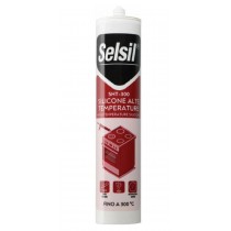 Silicone sigillante alte temperature Selsil Max 300°C NERO 310ml   - Sigillante siliconico ad alte prestazioni sviluppato per la