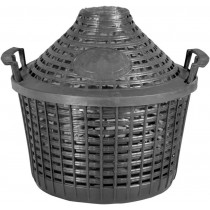 Cesto in plastica per damigiana vino da 34 litri, completo di coperchio - Cesto in plastica per damigiane a bocca stretta da v