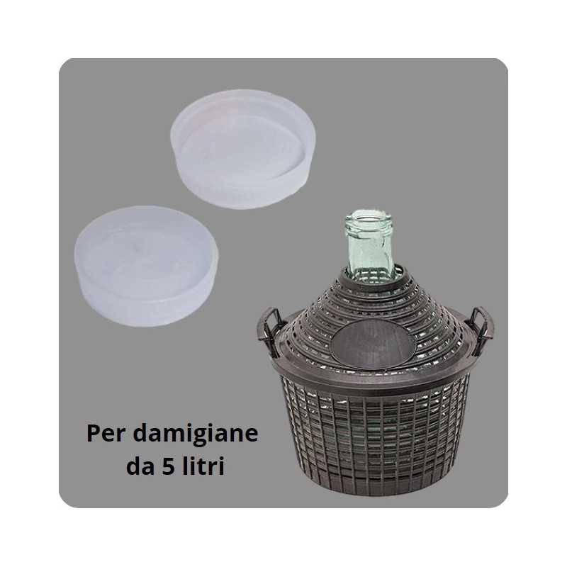 Tappo di ricambio per damigiana in vetro a bocca stretta da 5 litri - Tappo di ricambio in plastica Ø 44 mm per damigiana in v Tappo di ricambio per damigiana in vetro a bocca stretta da 5 litri - Tappo di ricambio in plastica Ø 44 mm per damigiana in v