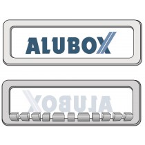 Targhetta vetrino portanome in plastica trasparente per cassette postali Alubox ALUBOX - Compatibile con tutti i modelli delle 