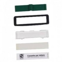 Kit vetrino portanome in ABS Nero per cassette postali Silmec SILMEC - Kit vetrino in ABS nero composto da: cornice universale 