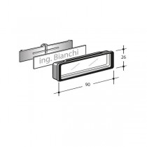 Kit vetrino portanome in ABS Nero per cassette postali Silmec SILMEC - Kit vetrino in ABS nero composto da: cornice universale 