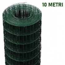 Rete zincata elettrosaldata plasticata Green Net, maglia 76x63mm, Altezza 125cm, rotolo da 10 metri - Rete in zinco e PVC ecoc