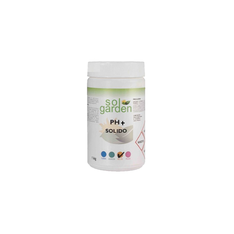 Incrementatore modificatore PH+ Solido SolGarden granulare 1 kg - Soluzione granulare per abbassare il pH dell’acqua quando qu Incrementatore modificatore PH+ Solido SolGarden granulare 1 kg - Soluzione granulare per abbassare il pH dell’acqua quando qu