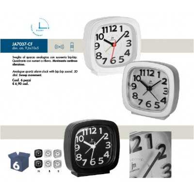 Sveglia quarzo analogica Lowell JA7037 movimento silenzioso e suoneria bip-bip, colore Argento BRICOITALIANO - Sveglia Quarzo L