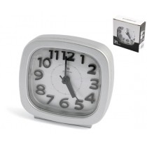 Sveglia quarzo analogica Lowell JA7037 movimento silenzioso e suoneria bip-bip, colore Argento BRICOITALIANO - Sveglia Quarzo L