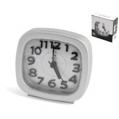 Sveglia quarzo analogica Lowell JA7037 movimento silenzioso e suoneria bip-bip, colore Argento BRICOITALIANO - Sveglia Quarzo L