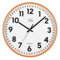 Orologio da parete Lowell 00720 movimento continuo e silenzioso, diametro 30 cm, colore Arancione BRICOITALIANO  - Orologio da p