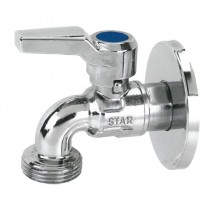 Rubinetto carico lavatrice STAR da 1/2" EFFEBI - Finitura cromata lucida Leva in metallo cromato Tenuta superiore antiscoppio 