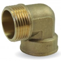 Gomito curva in ottone Top, attacco Maschio/Femmina 1/2" per acqua, gas, aria compressa, carburante, olio IBP BANNINGER ITALIA 