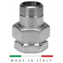 Bocchettone nichelato dritto in 3 pezzi TOF LINK attacco maschio-femmina 1/2" per gas, aria, acqua potabile, idrocarburi EFFEBI 