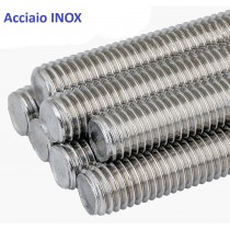 Barra filettata in acciaio INOX Aisi 304 Din 976 M6, lunghezza 1 metro BRICOITALIANO - La barra in acciaio Inox è ideale per pr