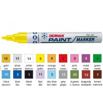 Pennarello indelebile marcatore e per ritocco Paint Marker Snowman - GIALLO BRICOITALIANO  - Smalto particolarmente brillante e 