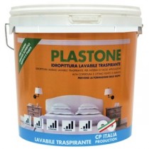 Idropittura lavabile traspirante acrilica per interni PLASTONE 5 litri ottima copertura BRICOITALIANO - Idropittura lavabile tr