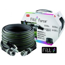 Tubo irrigazione Fitt Force Grey/Lime NTS lancia + 2 raccordi 15 metri 1/2" FITT  - Tubo da irrigazione Fitt Force Grey/Lime NTS