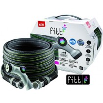 Tubo irrigazione Fitt Force Grey/Lime NTS pistola + 2 raccordi 30 metri  5/8" FITT  - Tubo da irrigazione Fitt Force Grey/Lime N