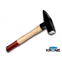 Martello Fabbro DIN1041 con manico in legno e paracolpi gomma 200 g KRONE - Martello Fabbro DIN1041 da 200g con manico in legno