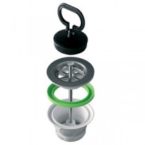 Piletta per lavello INOX in moplen 1"½ x Ø 70mm BRICOITALIANO - Piletta in moplen per lavello INOX attacco 1"½, diametro  Ø 70