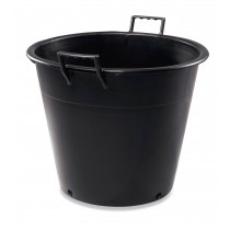 Mastello in plastica nero con manici e fori per giardino Ø 60cm BRICOITALIANO - 