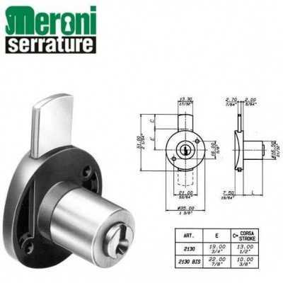 Meroni 2130 serratura da applicare mobile cilindro Ø 20 mm ORO MERONI - 