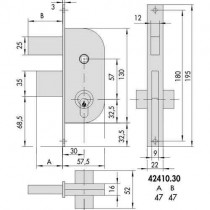 CISA 42410-30-0 SERRATURA CANCELLI CISA - 