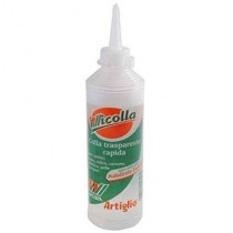 Colla adesivo vinilico trasparente Wi-Colla Artiglio 100g per polistirolo, tessuti, plastica/pvc, plexiglass, pelle e cuoio - 