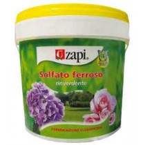 SOLFATO FERROSO ZAPI 1kg ZAPI - Ammendante con formulazione fluidificata, correttivo, rinverdente. Previene la clorosi ferrica.