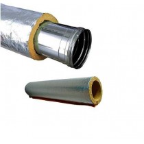 Coppelle in fibra di lana di roccia rivestita in alluminio Ø 250 mm - 