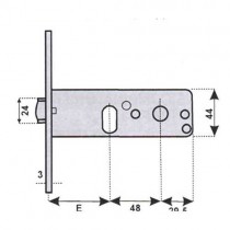 CORNI 9730070 SERRATURA INFILARE RULLO FRONTALE 16   - 