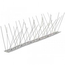 Dissuasore per volatili con base inox 100cm   - Dissuasori per volatili con base INOX 100 cmPunte arrotondate inoxDa applicare s