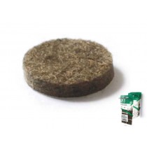 FELTRINI MARRONI TONDI Ø 16mm 30pezzi - Il materiale è composto da un non tessuto di fibre sintetiche, impregnato con resine s