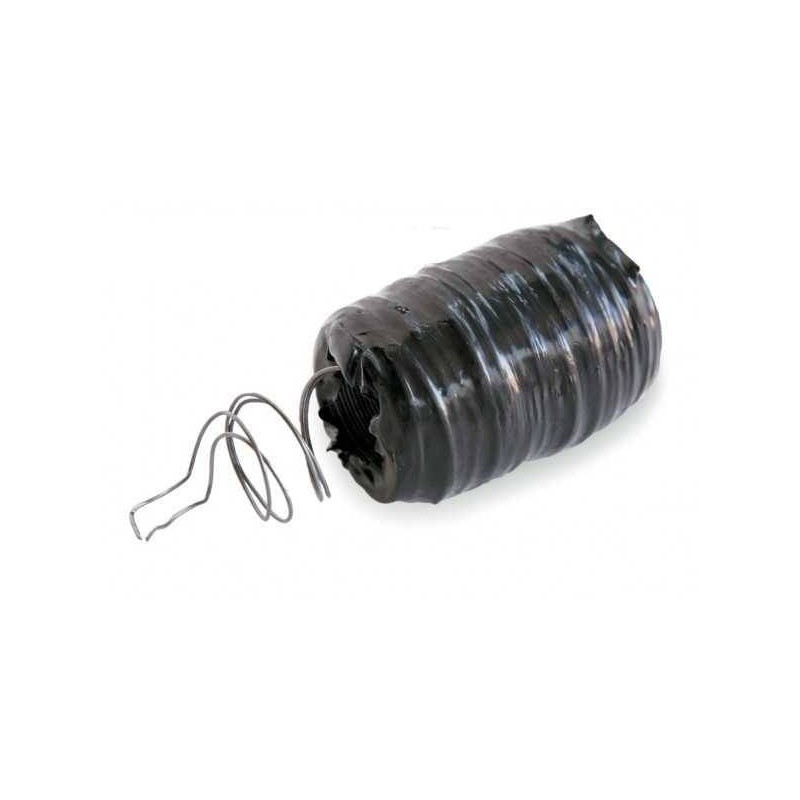 Buy Bobina di filo cotto lucido protetta da involucro in PVC nero N 5x2 