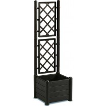 FIORIERA CON GRIGLIATO ITALIA QUADRATA MARRONE 43x43x142H - 