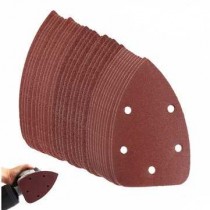 FOGLI ABRASIVI TRIANGOLARI CON VELCRO 12 PZ - 
