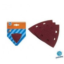 FOGLI ABRASIVI TRIANGOLARI CON VELCRO POGGI GRANA 40 5 PZ - 