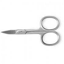 FORBICINE NICHELATE PER MANICURE PUNTA CURVA NORMALE 9cm - Forbici professionali per manicure nichelate con punta curva normal