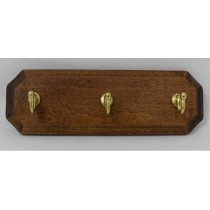 GANCIO APPENDIABITI LEGNO SAGOMATO 3 POSTI - 