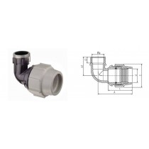 GOMITO PLASSON 90° FILETTATO FEMMINA 20x1/2" PLASSON - 