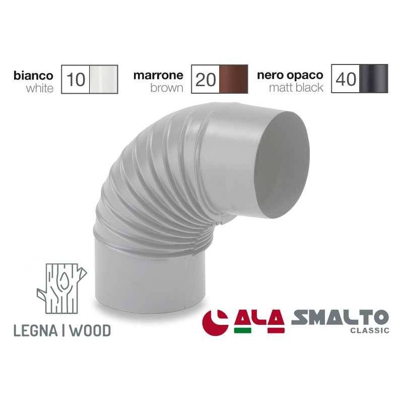 Buy Gomito curva smaltata CLASSIC Bianco 90° Ø 100mm per stufe a legna 