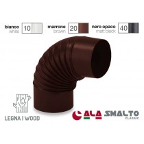 Gomito curva smaltata CLASSIC Marrone 90° Ø 80mm per stufe a legna - 