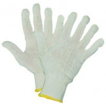 GUANTI COTONE BORDO GIALLO TG L - 