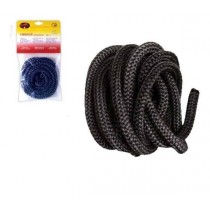 Guarnizione semielastica di tenuta per vetro stufa camino Ø 10 mm in fibra di vetro resistente al calore, lunghezza 2,5 metri BE