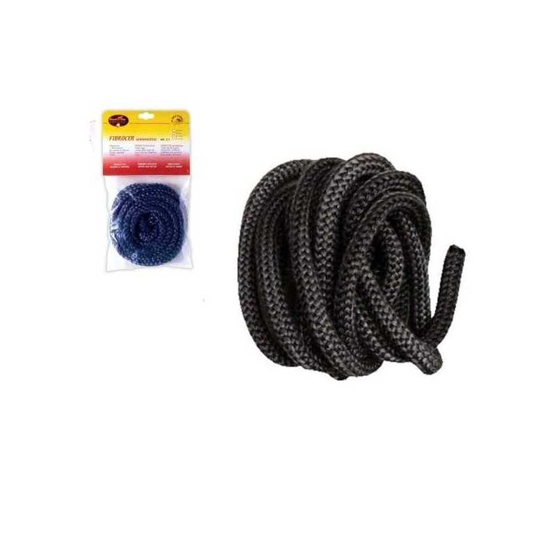 Buy Guarnizione semielastica di tenuta per vetro stufa camino Ø 12 mm in fibra di vetro resistente al calore, lunghezza 2,5 metr