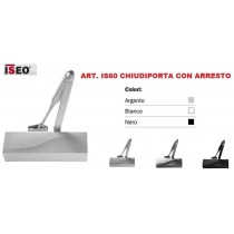 ISEO IS60 CHIUDIPORTA AERODIMANICO CON FERMO ARGENTO ISEO - Facile e veloce da installare, questo chiudiporta è adatto a una va