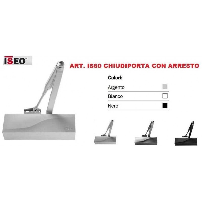 Buy ISEO IS60 CHIUDIPORTA AERODIMANICO CON FERMO ARGENTO 