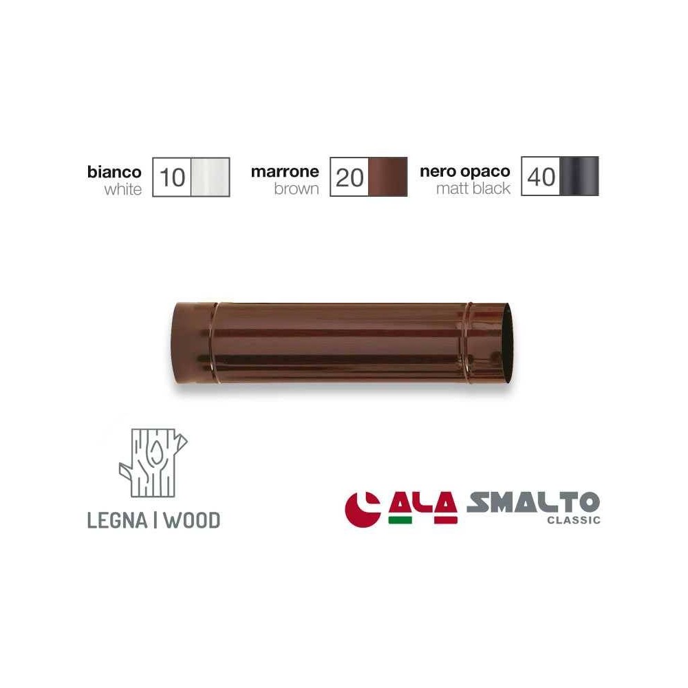 TUBO SMALTATO MARRONE ALA Ø10cm 50cm - 