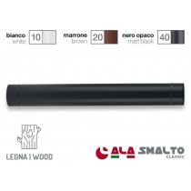 TUBO SMALTATO NERO OPACO ALA Ø12cm 100cm   - 