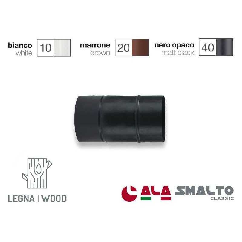 TUBO SMALTATO NERO OPACO ALA Ø12cm 25cm - TUBO SMALTATO NERO OPACO ALA Ø12cm 25cm -
