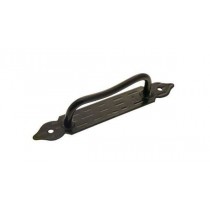 MANIGLIA CUORE610 CON PLACCA 19 cm NERA - 
